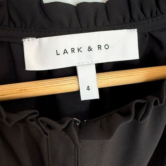 Lark & Ro Black Tie Waist Lightweight Lined Dress. 4. NEW. - Picture 5 of 9